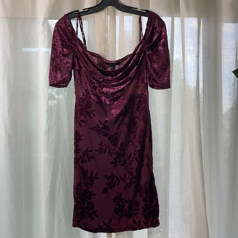 F21 Floral Off-the-Shoulder Mini Dress